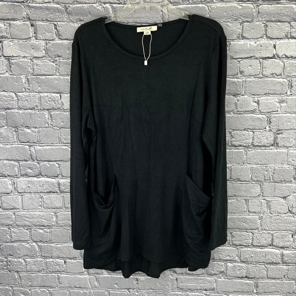 Simply‎ Noelle Black Tunic With Pockets L/XL